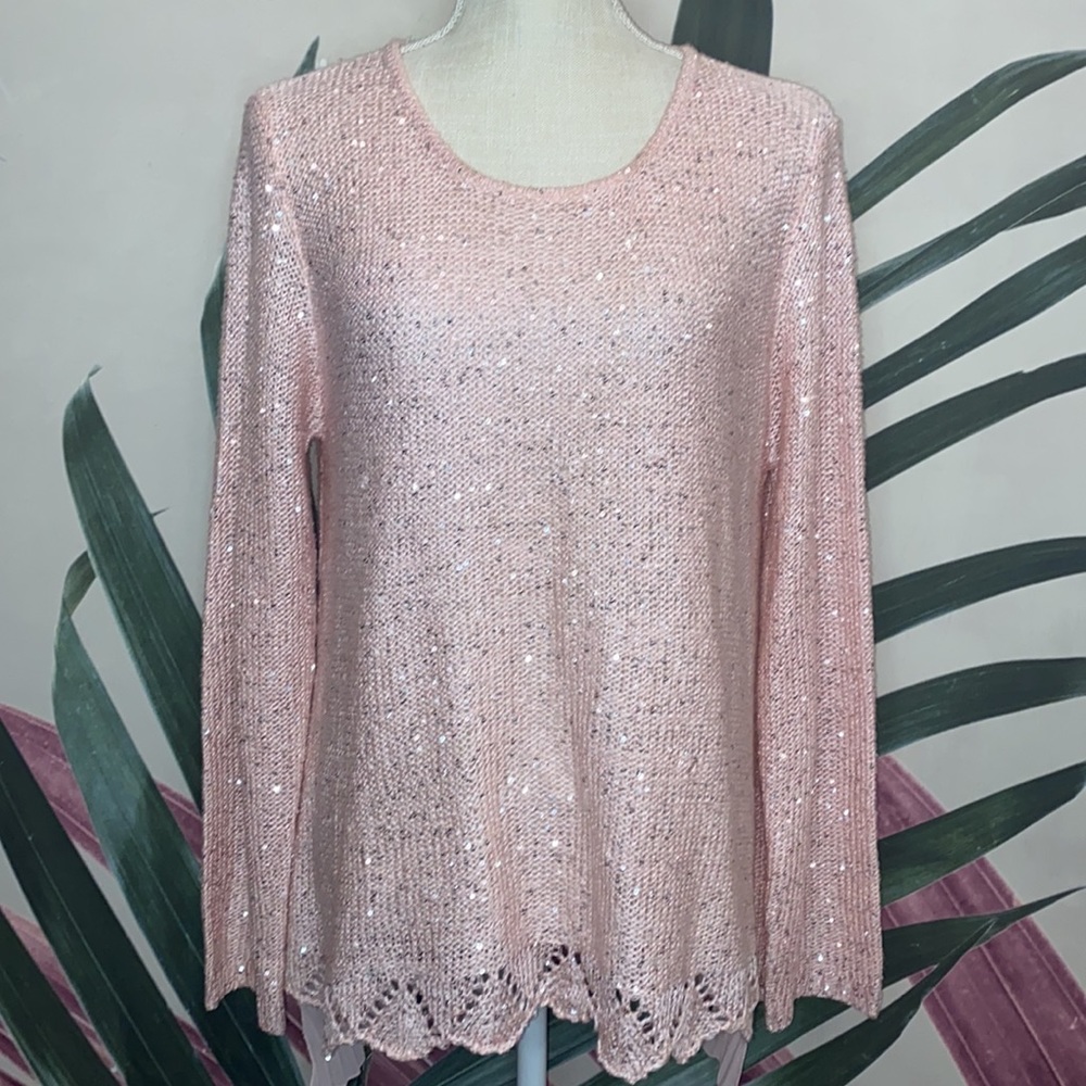 Mirror Image Open Back & Pleated Sweater